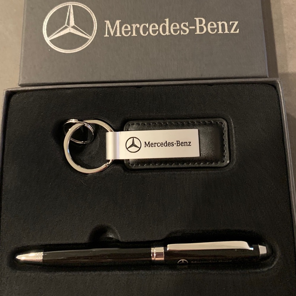 Mercedes Benz Leather Key Chain with pen